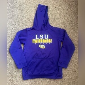 Boy’s LSU Hoodie; Purple/Gold; Size 10/12